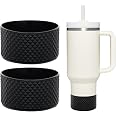 WKIEASON 2-Pack Tumbler Bottom Protector Boot For Stanley Quencher 40oz – Silicone, Pink/Fog