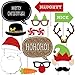 Big Dot of Happiness Christmas Party - Photo Booth Props Kit - 20 Count