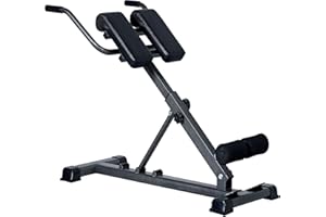 soges Adjustable Roman Chair Exercise Equipment, Foldable Fitness Hyperextension Bench Machine Back Extension Ab Workouts, Fu