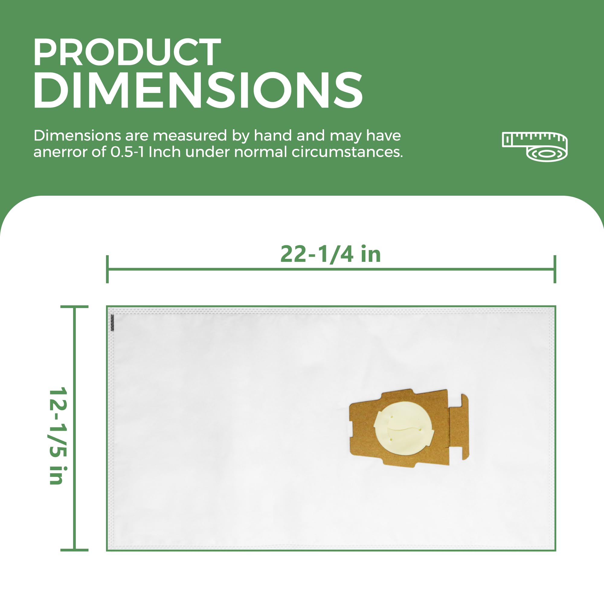 12 Pack Vacuum Bags [Model 204814] Compatible with Kirby Sentria/Avalir/Ultimate G Series | Replaces F-Style & Twist-Style 204811 205811 204808 | Replacement Parts by Improvedhand