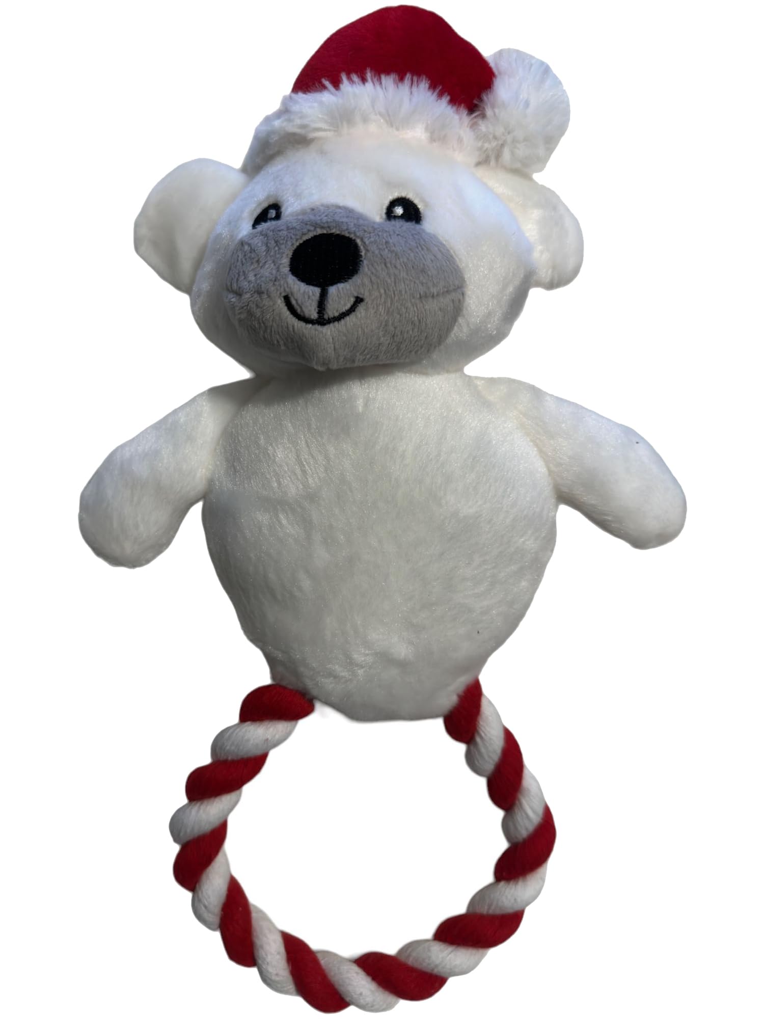 Bear Santa White Interactive Christmas Pet Plush Chew Toy Squeak Honking Santa Snowman Reindeer Penguin Turkey Soft Natural Corduroy Stuffed Dog Pet Xmas Toy Gift