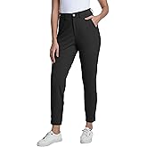 V VOCNI Womens Golf Pants Stretch Work Dress Pants 7/8 Belt Loops Casual Travel Athletic Hiking Lounge Trousers