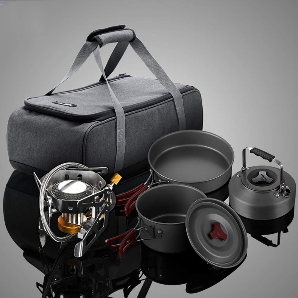 HWYYGL Camping cookware kits, outdoor aluminum lightweight camping pot pot cookers, portable outdoor backpack cooker, for outdoor picnic backpack camping hiking-Beltbag