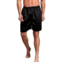 Mens Satin Boxers Shorts Sleepwear 