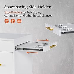 Salon Trolley Cart with Wheels, 3-Drawer Rolling