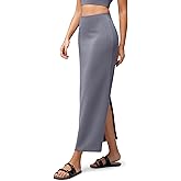 ODODOS Modal Soft Maxi Skirt for Women, Back Slit High Waist Casual Long Pencil Skirts