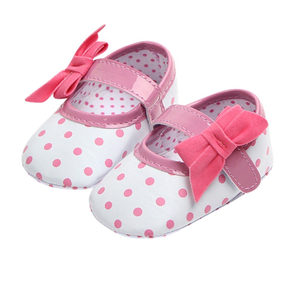 Innerternet Scarpine Neonato in Morbida Pelle Neonata Scarpe Primi Passi  Bimba Stampa DOT Bowknot e Antiscivolo Scarpe Casual per Bambini 3~18 Mesi  Scarpe e borse urban-earth.co.uk