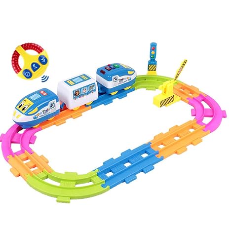 ZMH Giocattoli per Bambini in Treno su rotaia, Treno per Bambini 