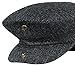 Epoch Men's Classic Newsboy Cap, Flat Ivy Hat, Snap Brim Herringbone Tweed Cap (X-Large, 1935-Charcoal)
