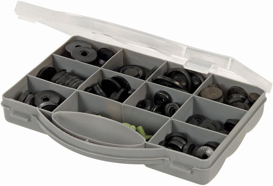 Fixman 795475 Tap Washers Pack 146pce, Black, 0.75 inches