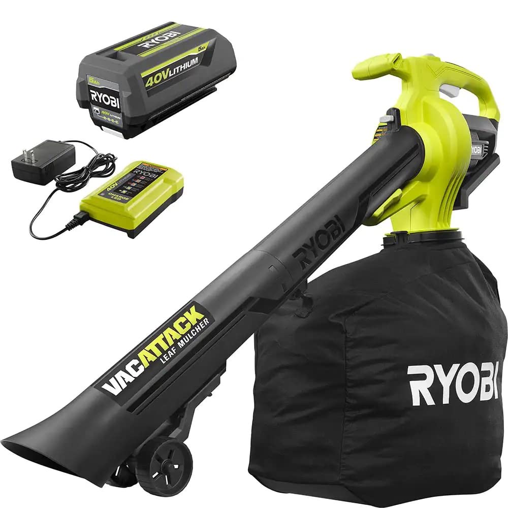 Photo 1 of 40V Vac Attack Cordless Leaf Vacuum/Mulcher with 5.0 Ah Battery and Charger