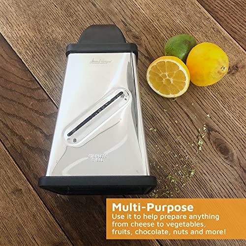 Stainless Steel FourSided Cheese Grater Perfect for Parmesan Cheese