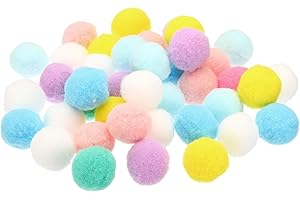 PATIKIL 1.2inch Pom Poms for Crafts, 2Pack 40Pcs Fuzzy Pastel Pom Pom Balls for Art Supplies DIY Creative Craft Material Hand