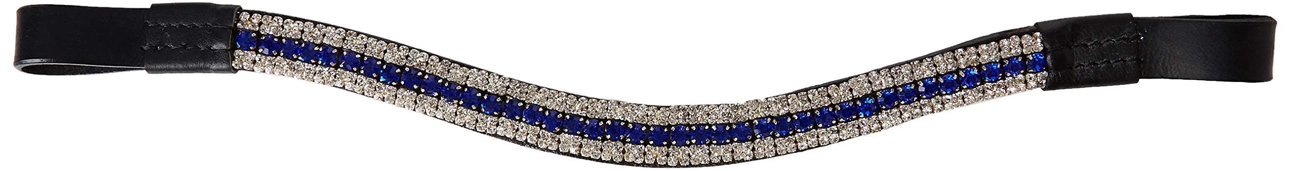 Cwell Equine Look U Topaz coloured Crystal Browband Great Gift *offer* BLACK (PONY 14")