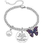 Grandma Bracelet Grandmother Birthday Gifts from Granddaughter Mothers Day Presents for Nana Christmas Valentines Presents for Grandmother Thanksgiving Gifts for Grandma Ball Bracelet for Gigi