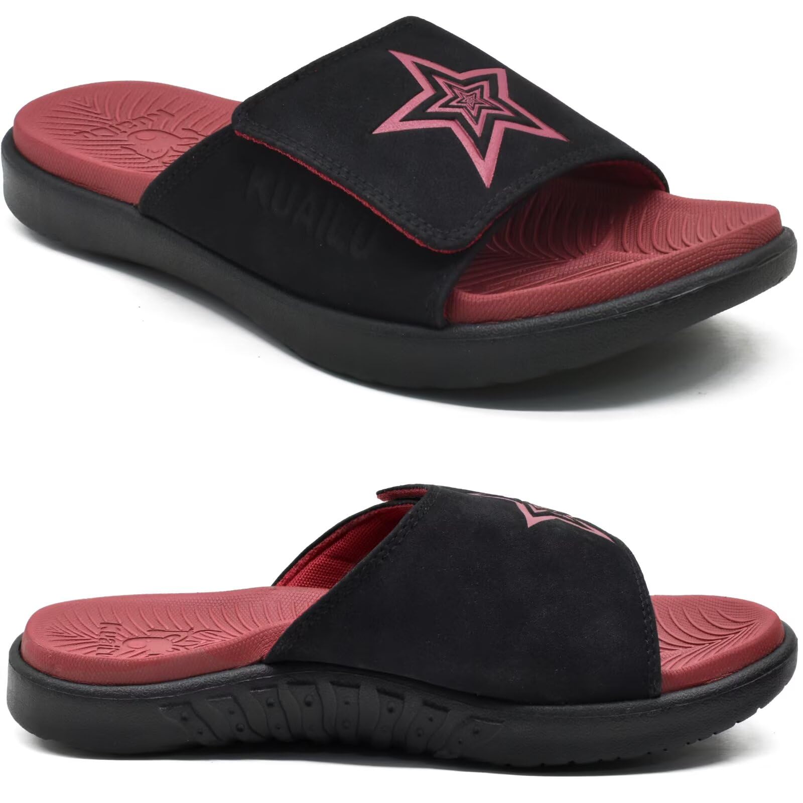KuaiLu Mens Slides Soft Cushion Sport Sandals with