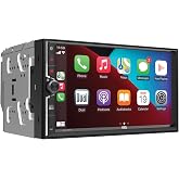 Dual Electronics DCA73W 7" Wireless Apple CarPlay Android Double DIN Stereo | Wired or wireless Certified Apple CarPlay and Android Auto, 7-inch touchscreen, Bluetooth, backup camera input, USB