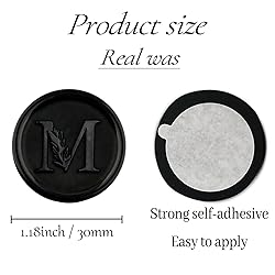 25Pcs Black Wax Seal Stickers Handmade Vintage