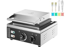 Uargd Electric Donut Maker, 1550W Commercial Machine with Non-stick Coating, 6-Hole Double-Sided Heating for Doughnuts, Adjus