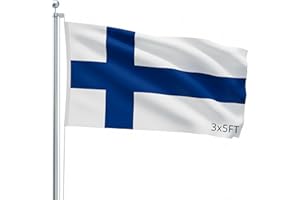 Finland Outdoor Flag - Large 3' x 5', 2-Sided Weather-Resistant Polyester