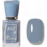 NovaCharm Blue Nail Polish - Light Blue Fingernail Polish Quick Dry - Air Dry Nail Varnish - High Gloss Long Lasting Nail Gel - Sheer Nail Lacquer for Women Nail Art DIY 