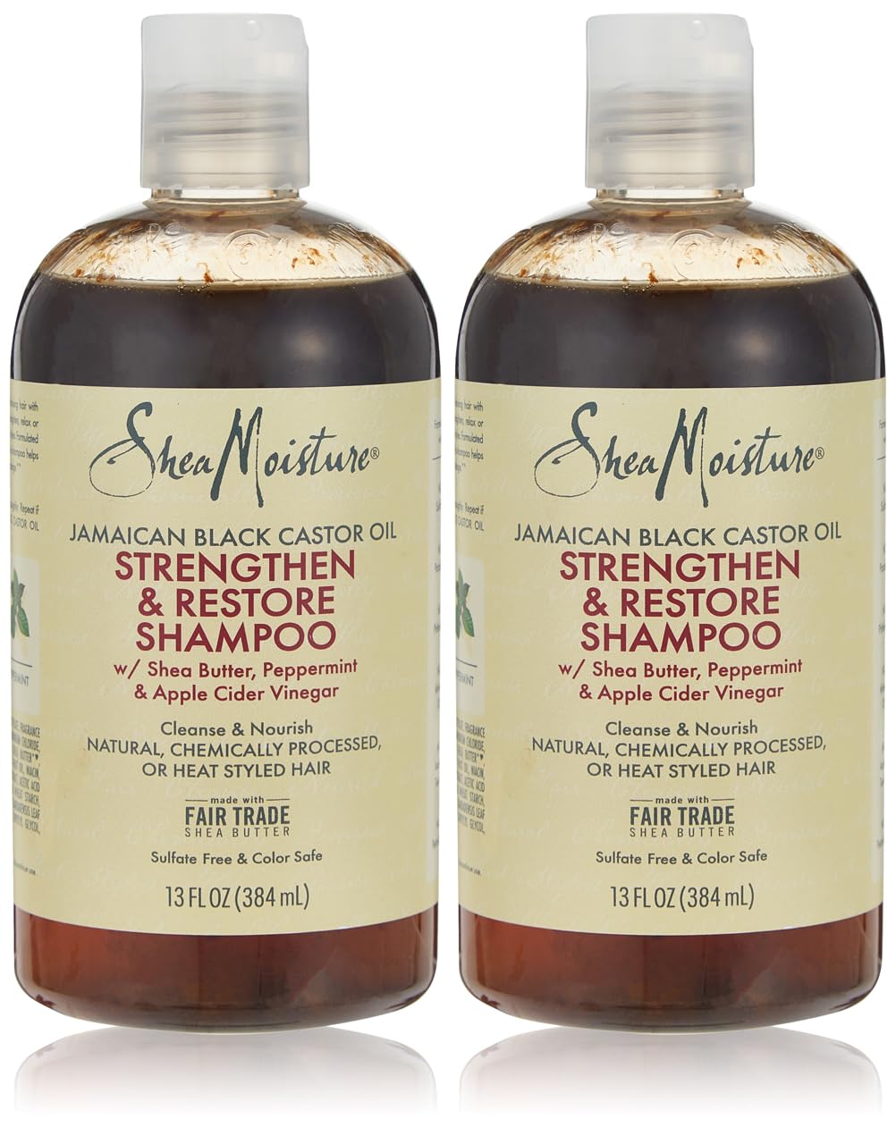 Shea Moisture Jamaican Black Shampoo Strengthen/Grow 13oz (2 Pack)