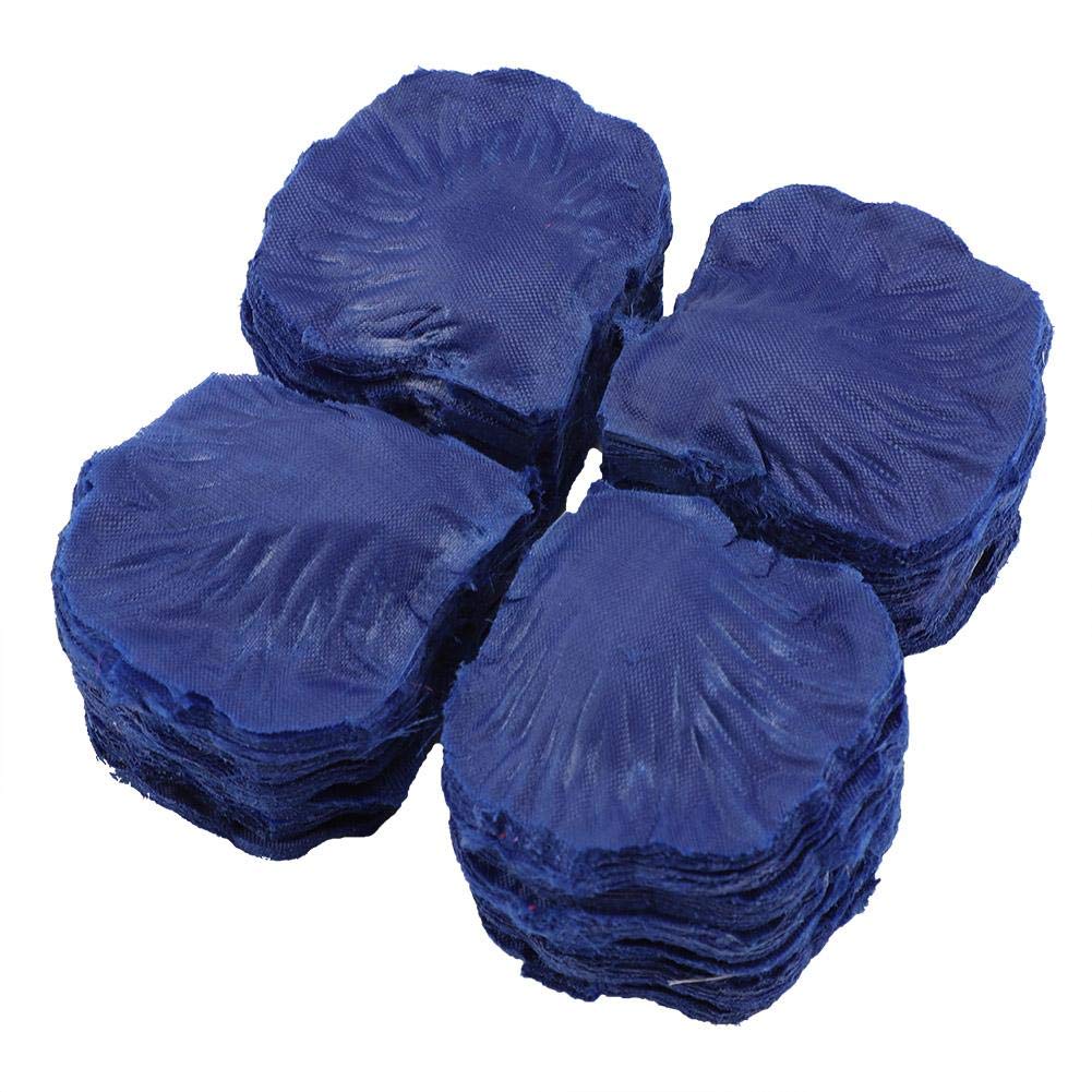 TOPINCN 1000Pcs Artificial Rose Petals, Silk Fabric Flower Decor Fake Flower Petals for Wedding Party Table Confetti Favors Decoration(Deep Blue)