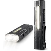 1500 Lumens Rechargeable Flashlight,EDC Flat Pocket Flashlight with Clip | Aluminum Alloy Body,Magnetic Base, UV Light &amp; Red Light, Multiple Lighting Modes for Night Walking, Car Repair, Emergency