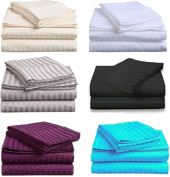 Premium Quality 1000TC Egyptian Cotton Queen or King Size Bed Sheet Set