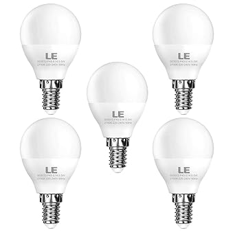 LE E14 LED Birne, 5.5W 470 Lumen Lampe, ersetzt 40W Glühbirne, 2700 Kelvin Warmweiß, Ideal für Kronleuchter Kerzenleuchten, 5