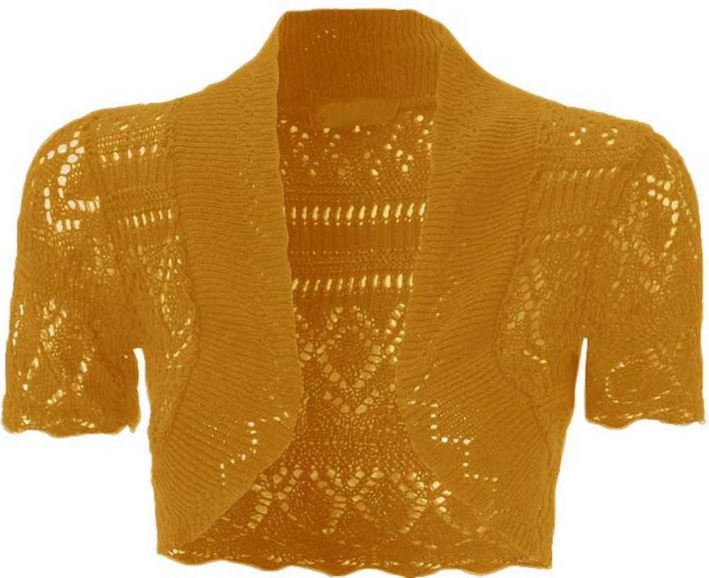 Dressy Gal Moda | Short Sleeve Shrug For Women's | Short Cardigan Bolero Jacket Sweater Dress Cover Up | Crochet Knitted Shrug Bolero For Women