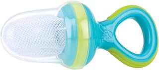 Nuby ID5397AQUA Fruchtsauger Nibbler mit Schutzkappe, Blau