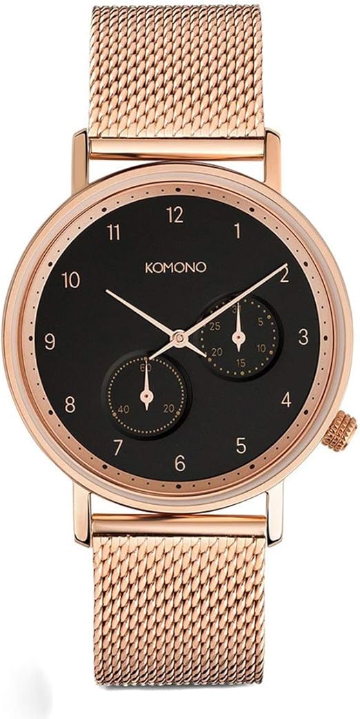 Komono Crafted Walther Rose Gold Mesh horloge KOM-W4022 ...