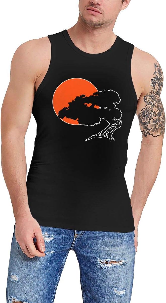 JIW Iaa Bonsai Tree Mens Popular Sleeveless Tank Top Summer Sport Gym Tees