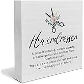 Hairdresser Definition Wood Box Sign Decor Desk Sign Gifts Hairdresser Stylist Wooden Box Block Sign Rustic Home Salon Graduation Decoration