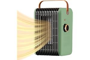 HOUSCLY 1500W Space Heater for Indoor Use PTC Portable Electric Heater Fast Heating Room Small Heater Heating and Fan Modes 110V Plug In Heater for Desk Office Bedroom Bathroom