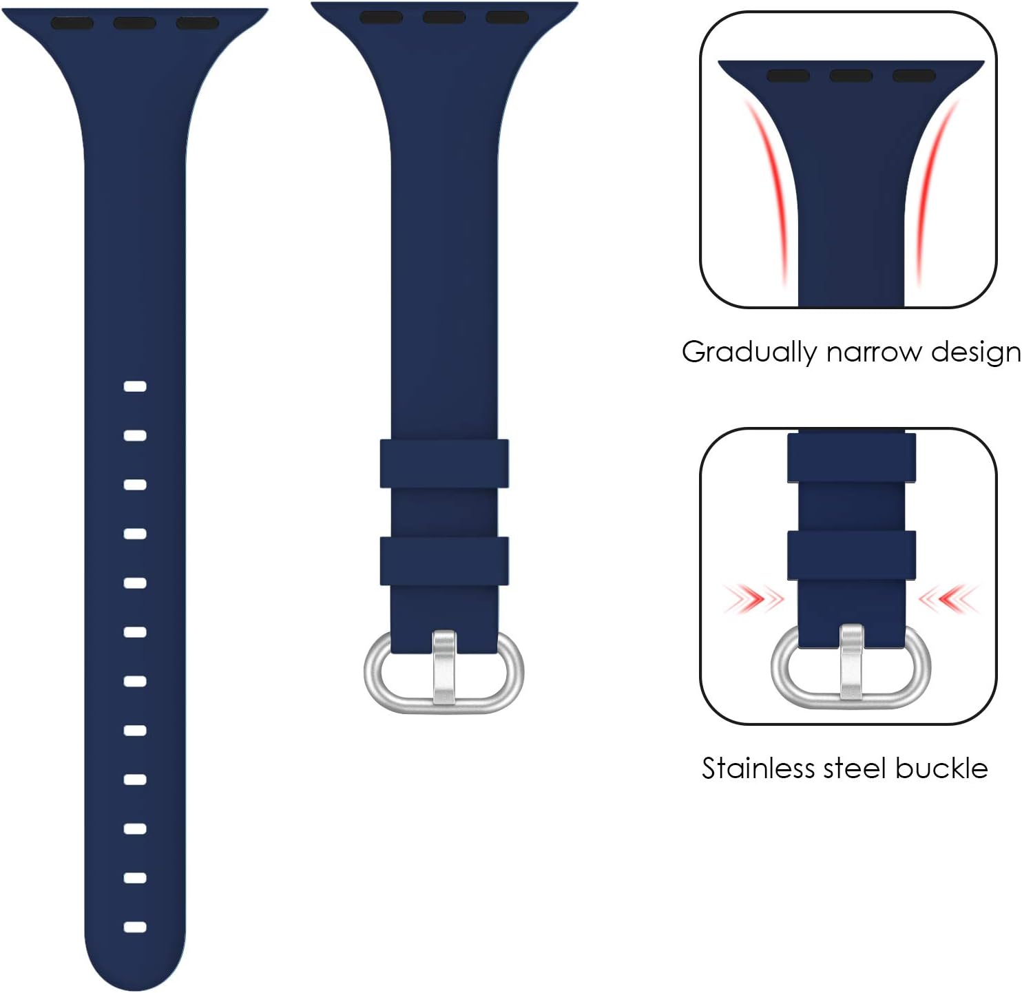 PARMPH 3 Packs Sport Strap Compatible with Apple Watch Strap 38mm 40mm 41mm 42mm(Series 10) - Image 3