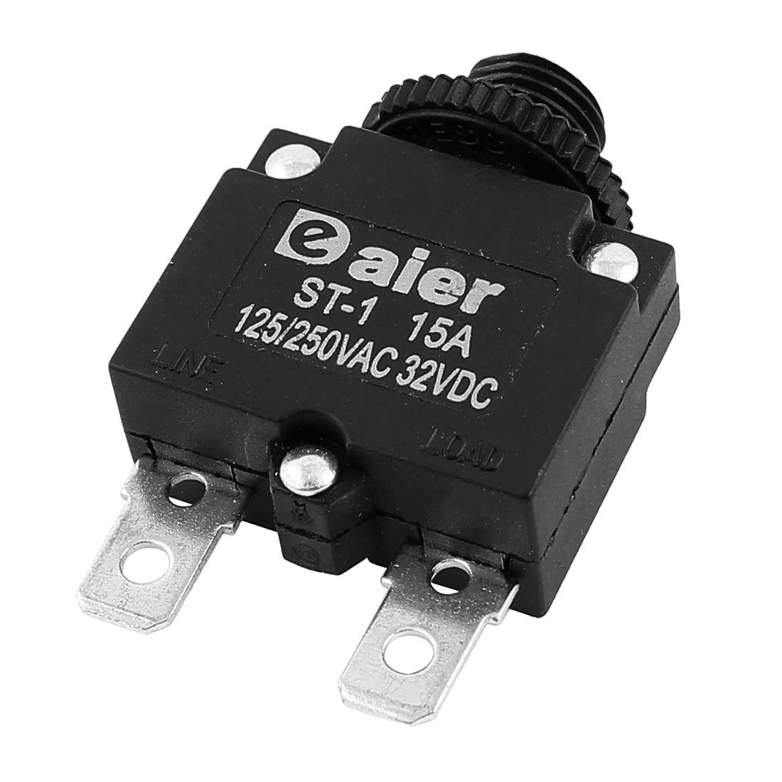 Sourcingmap AC 250V/125V 15A Circuit Breaker Current Overload Protector Switch Black Button