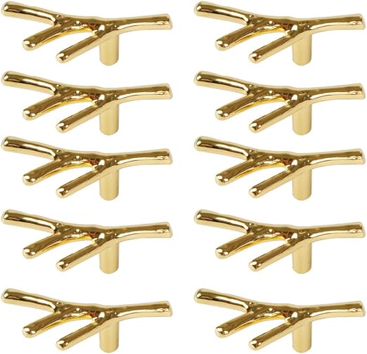 Fvstar 10pcs Twig Cabinet Knobs Tree Branch Dresser Drawer Pulls