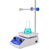 Magnetic Stirrer Hot Plate Mixer 1000ml Stirring Capacity 5 x 5 inch Max 716︒F Hotplate and 100-2000 RPM Stirrer, Stirring Ba