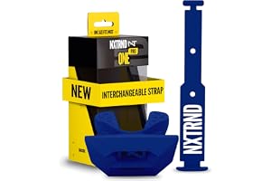 Nxtrnd One Pro Football Mouth Guard, Interchangeable Strap, Fits Adult & Youth (Navy Blue)