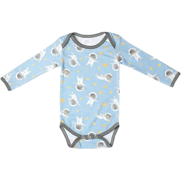 Copper Pearl Baby Long Sleeve Bodysuit - Ultra Soft Overlap Shoulder Onesie 0-3 Months