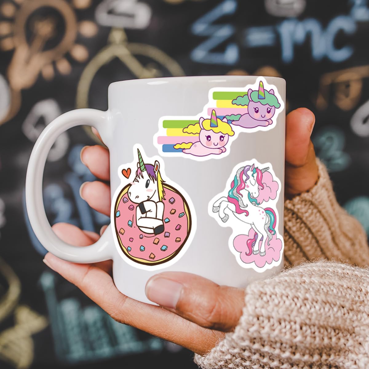 Unicorns Stickers 100 Pcs Waterproof Vinyl Stickers for Water Bottles