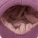 Odema Womens Knit Wool Hats with Visor Warm Skull Beanie Caps for Winter Mauve