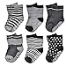 YIISOO 6 Pairs Toddler Baby Boy Anti Slip Crew Walkers Ankle Grip Socks for 12-36 Months