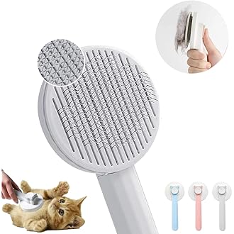 Rasqueadeira Limpa Fácil Escova Tira Pelos Pet, escova para gatos, escovas de limpeza autolimpantes para queda e cuidados pel