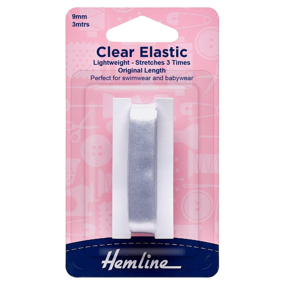 Hemline H686.90: Salt & Chlorine Resistant Lightweight Swimwear Elastic 9mm x 3m