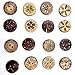 Kocome 50pcs 18mm Brown Coconut Shell 2 Holes Buttons fit Sewing Scrapbooking