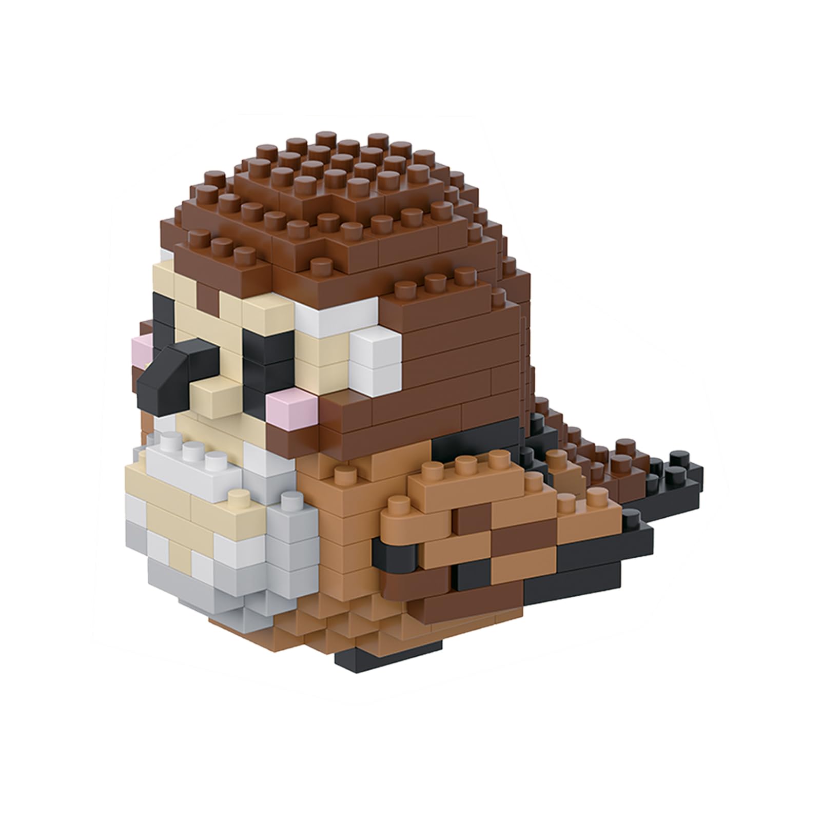 NOOLY Parrot Micro Building Bricks Kit Bird Thmed Blocks Set Decoration for Home and Office WKLJM-01 263Pcs (Brown) 8919