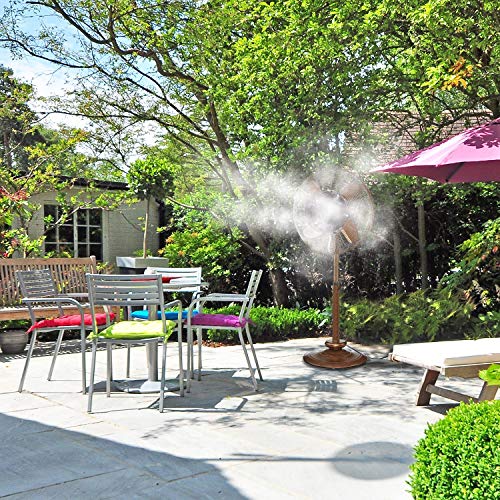H&G lifestyles Misters for Patio Misting System 26.2FT (8M) Misting Line 10 Brass Mist Nozzles Brass Adapter for Patio Garden Umbrellas Greenhouse Trampoline - Thumbnail 6